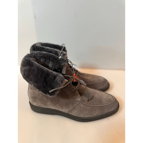 Santoni ankle fur-trim detail boots men’s size 8.5 (display model) main image 4